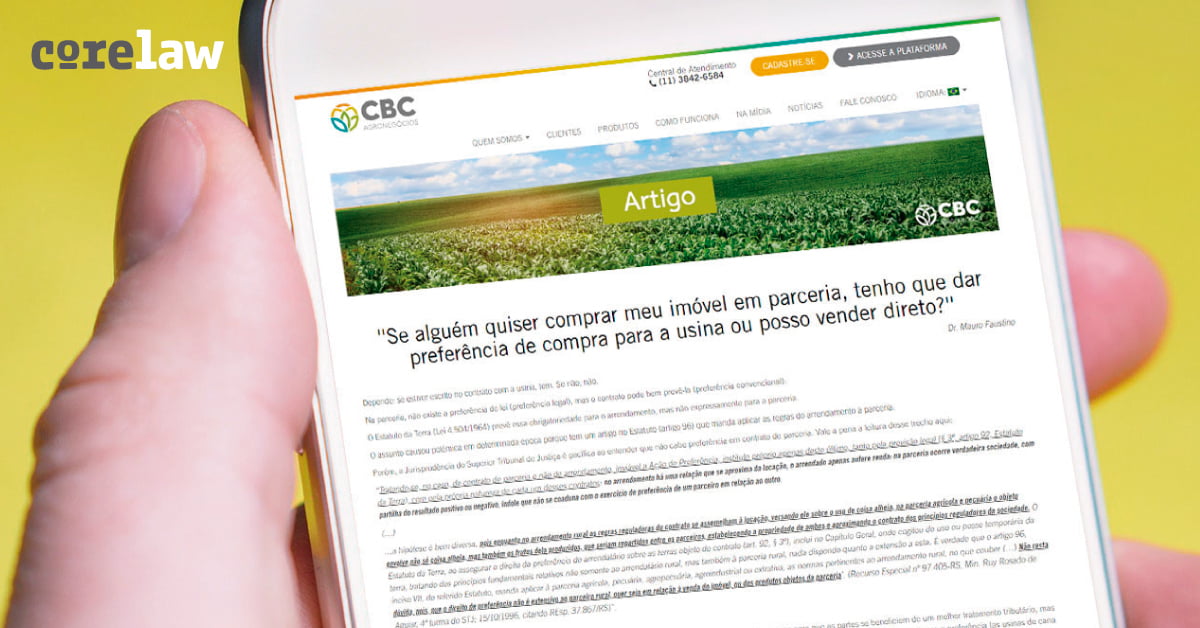 Contrato de parceria agrícola 2019